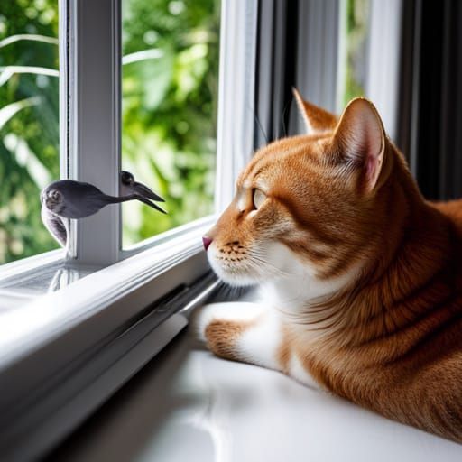 Cat Bird Watching: A Feline Observer