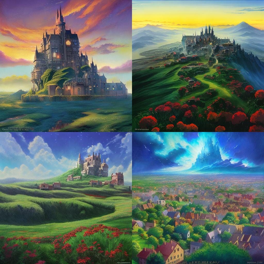 Howl's Moving Castle: Ghibli-Inspired Anime Visual