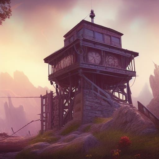 Fantastical Watsonville Watch Tower Concept Art