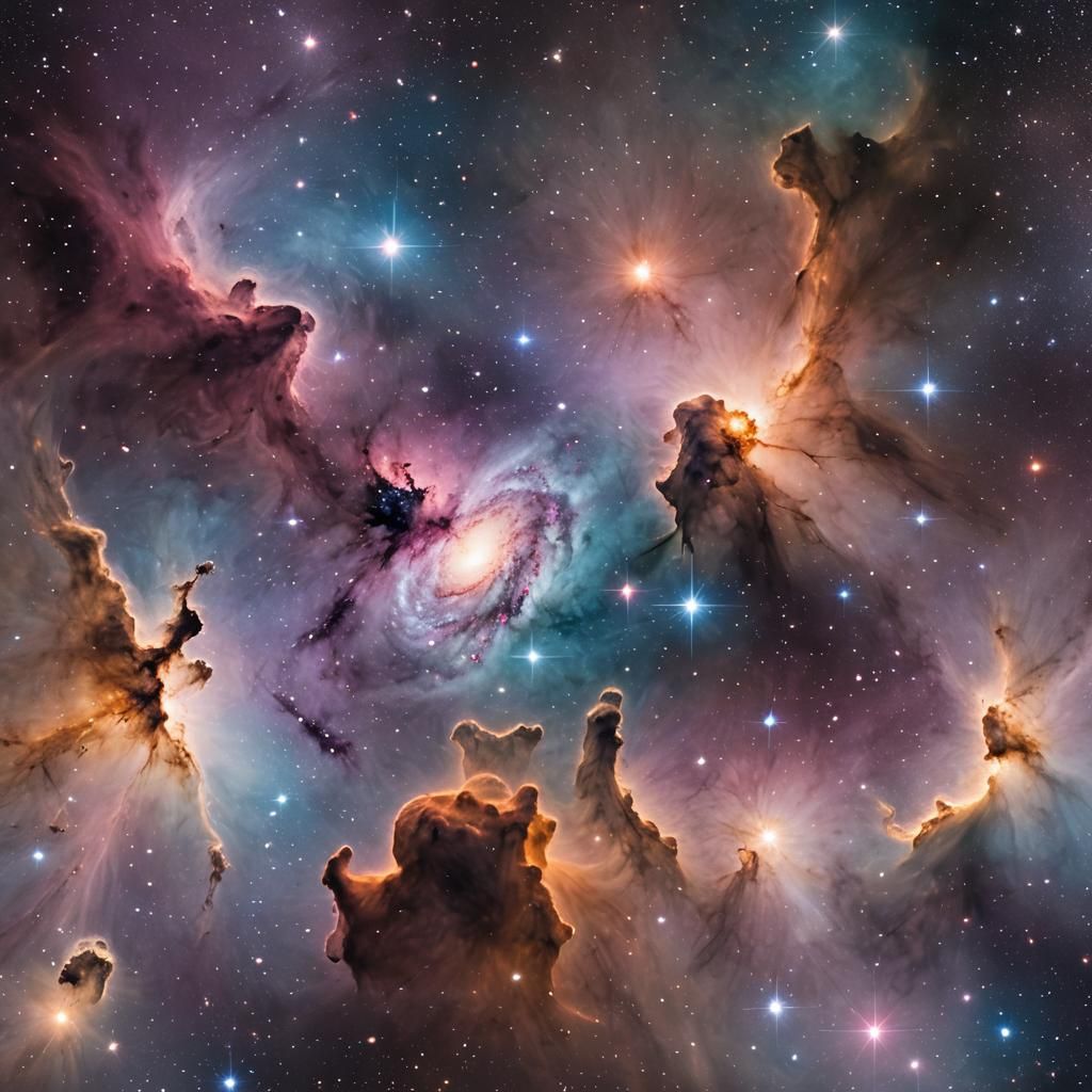 Vibrant Galaxy and Nebula Space Photography