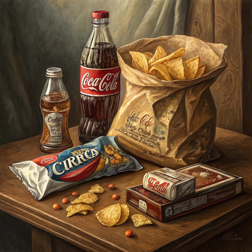 Renaissance Revival Junk Food Still Life