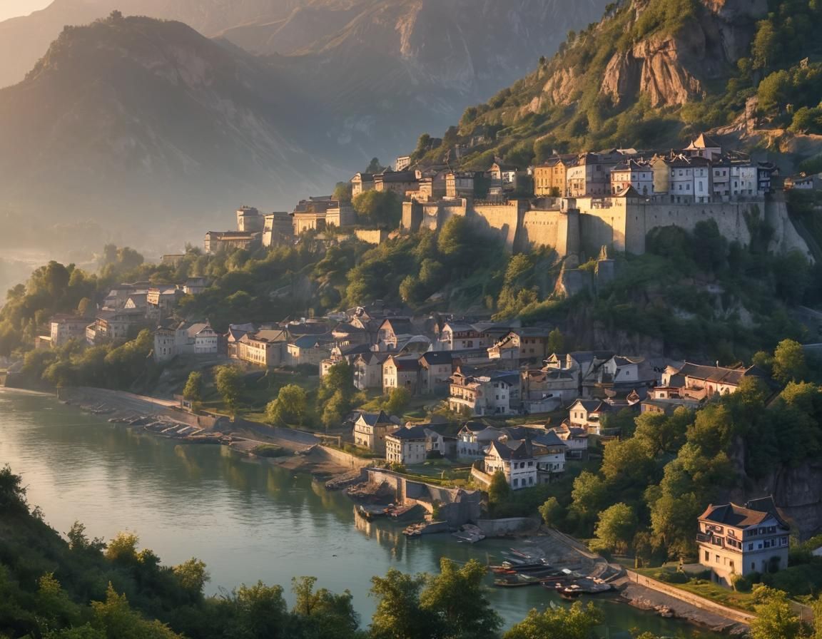 Mountain Palace at Sunrise: A Digital Photography Landscape