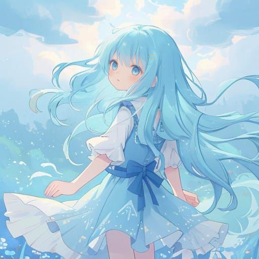 Girl with Ethereal Celestial Locks