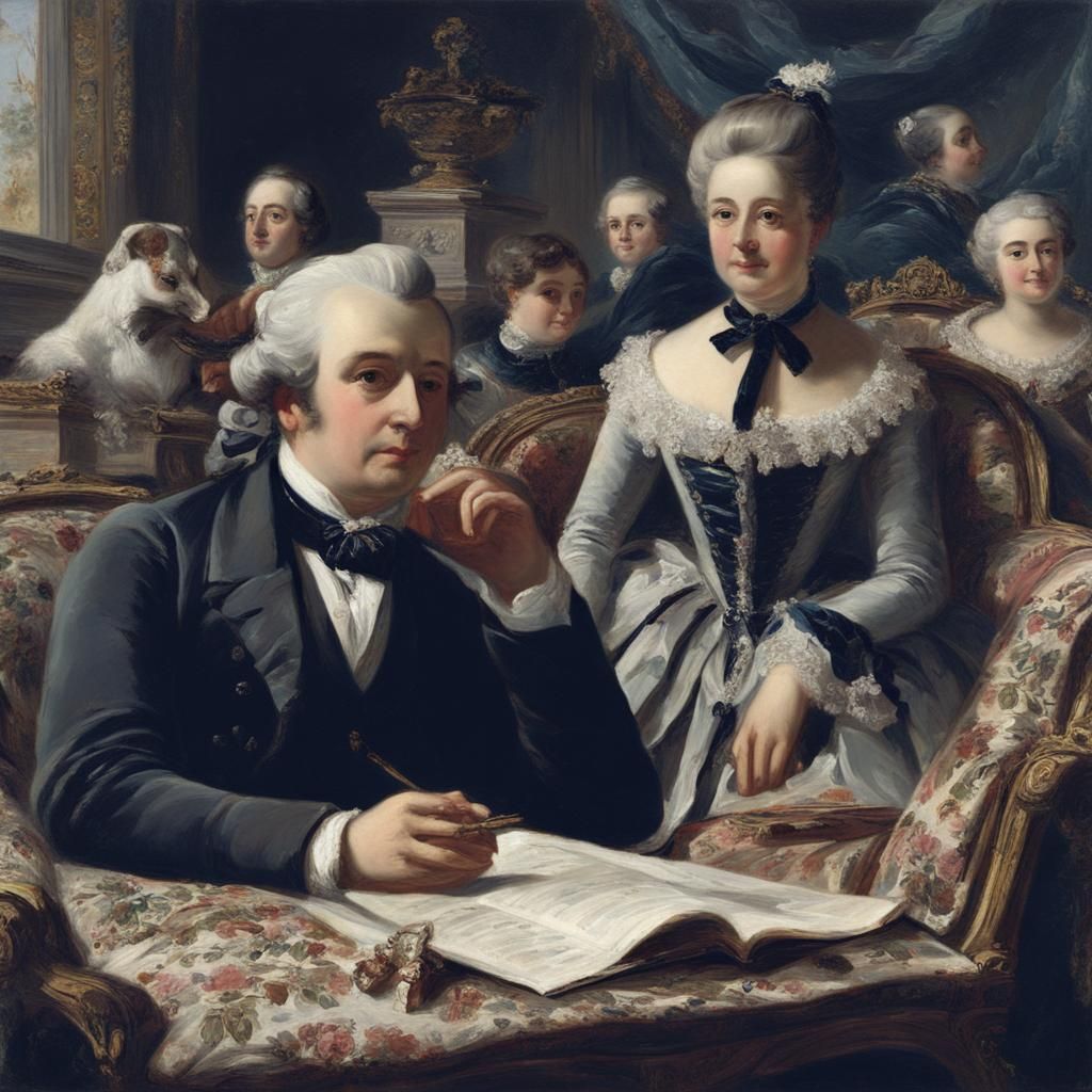 Madame Léon Riesener Portrait in Oil on Canvas