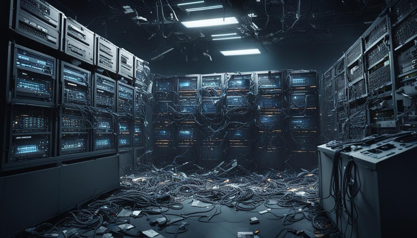 Ruined High-Tech Data Center in 8K
