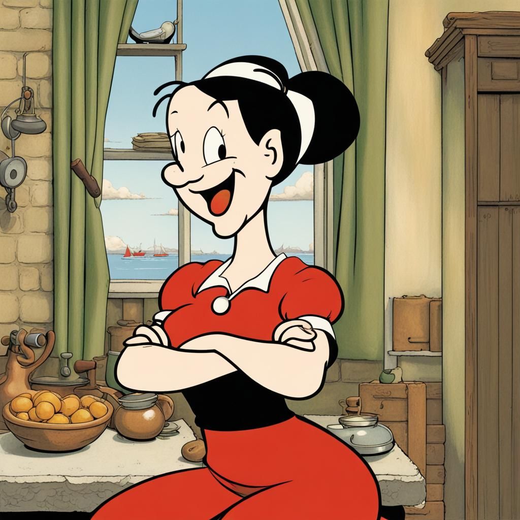 AI Image of Olive Oyl