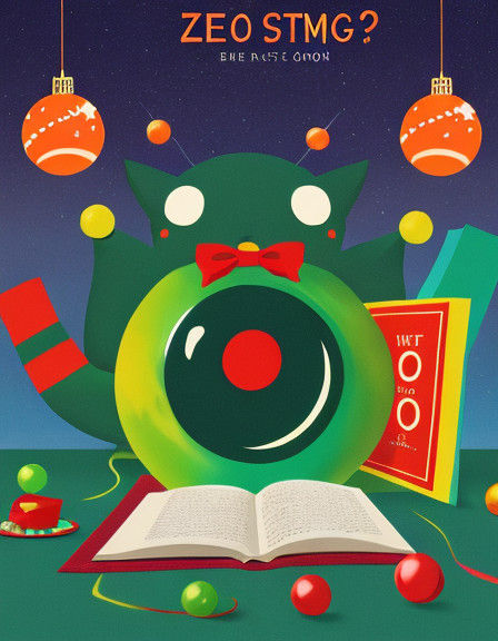 Surreal Christmas Celebration in Zero-Gravity Paradise