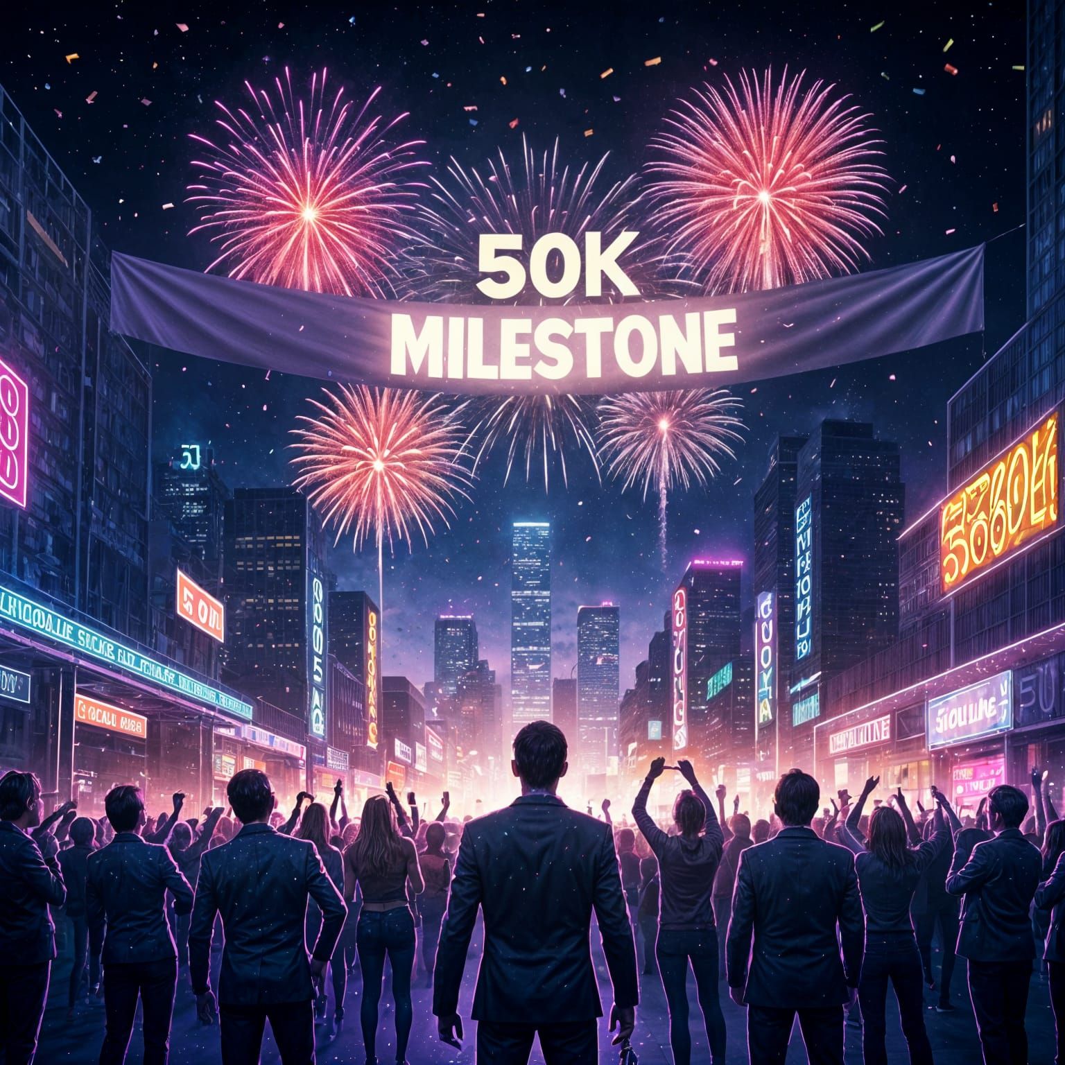 City Celebrates 50k Milestone with Fireworks Display