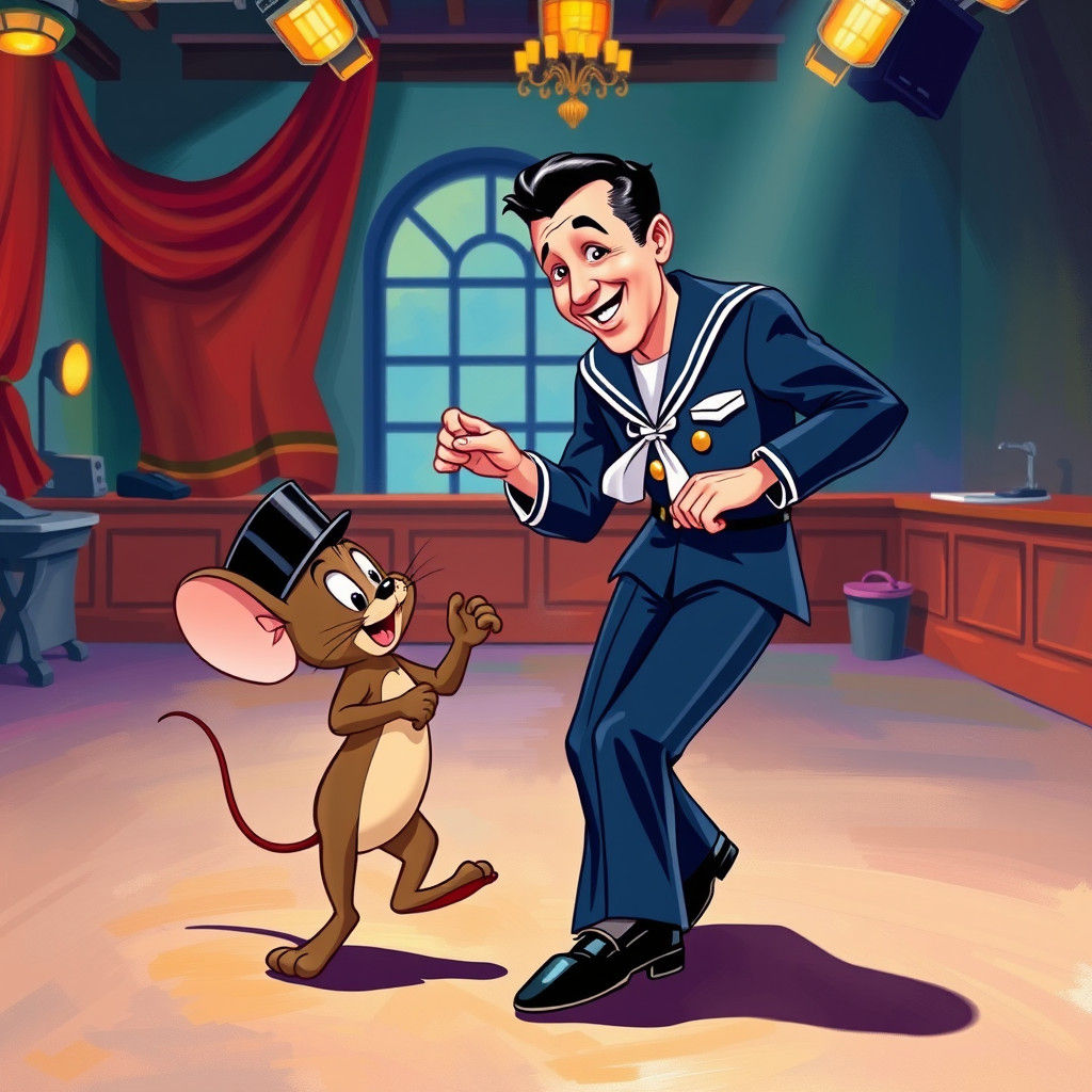 Sailor's Dance with Animated Mouse in Technicolor