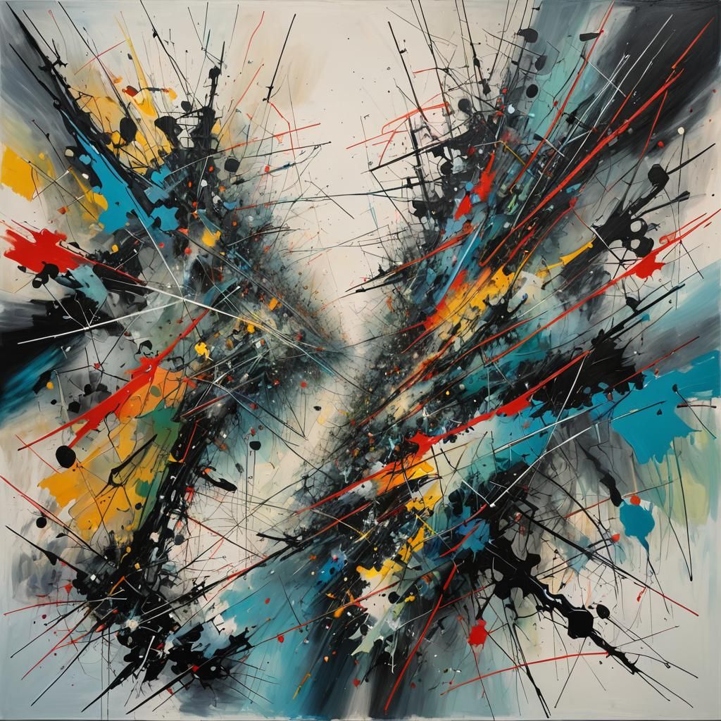 Abstract Landscape in Style of Layered Painting