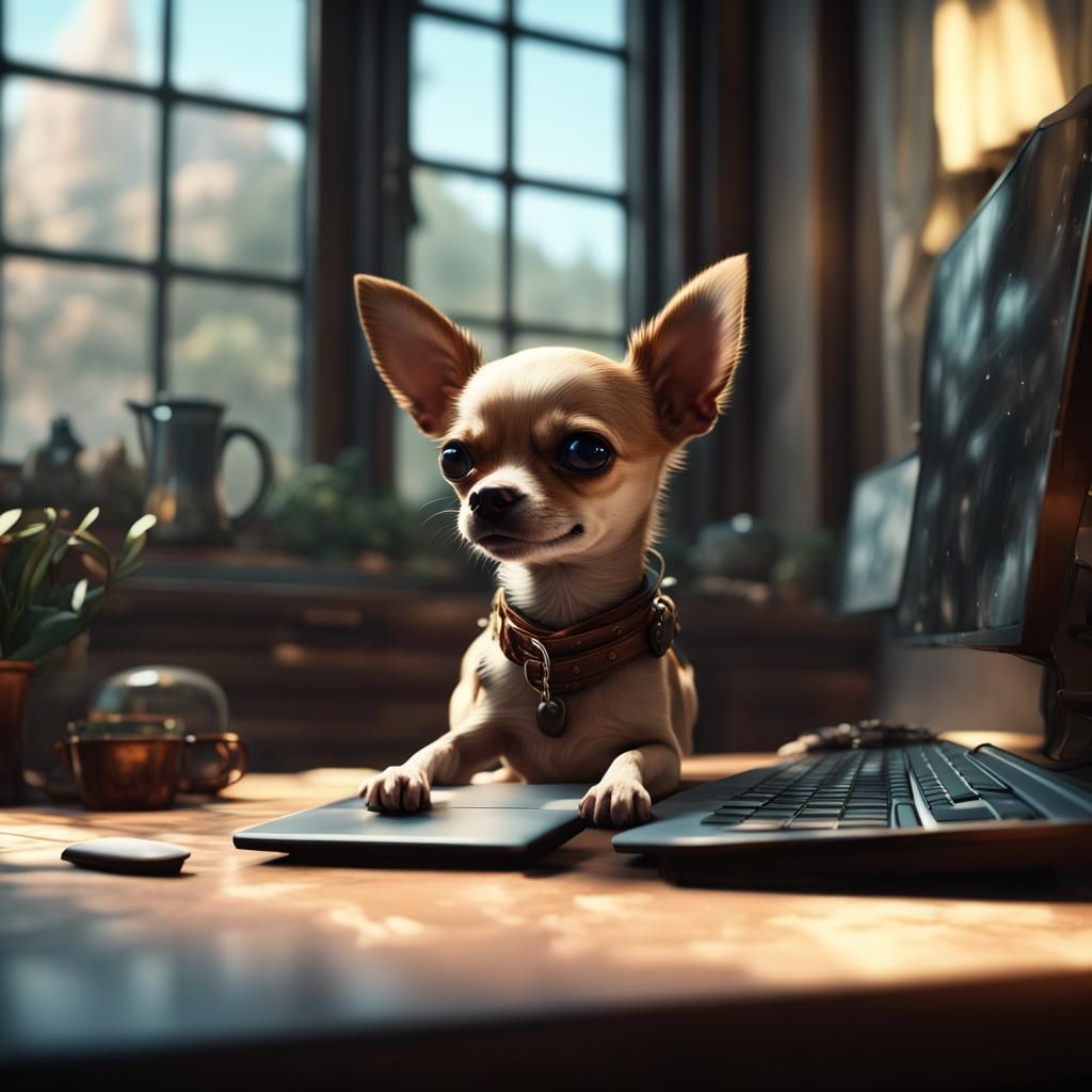 Chihuahua by Computer: Detailed Matte Painting