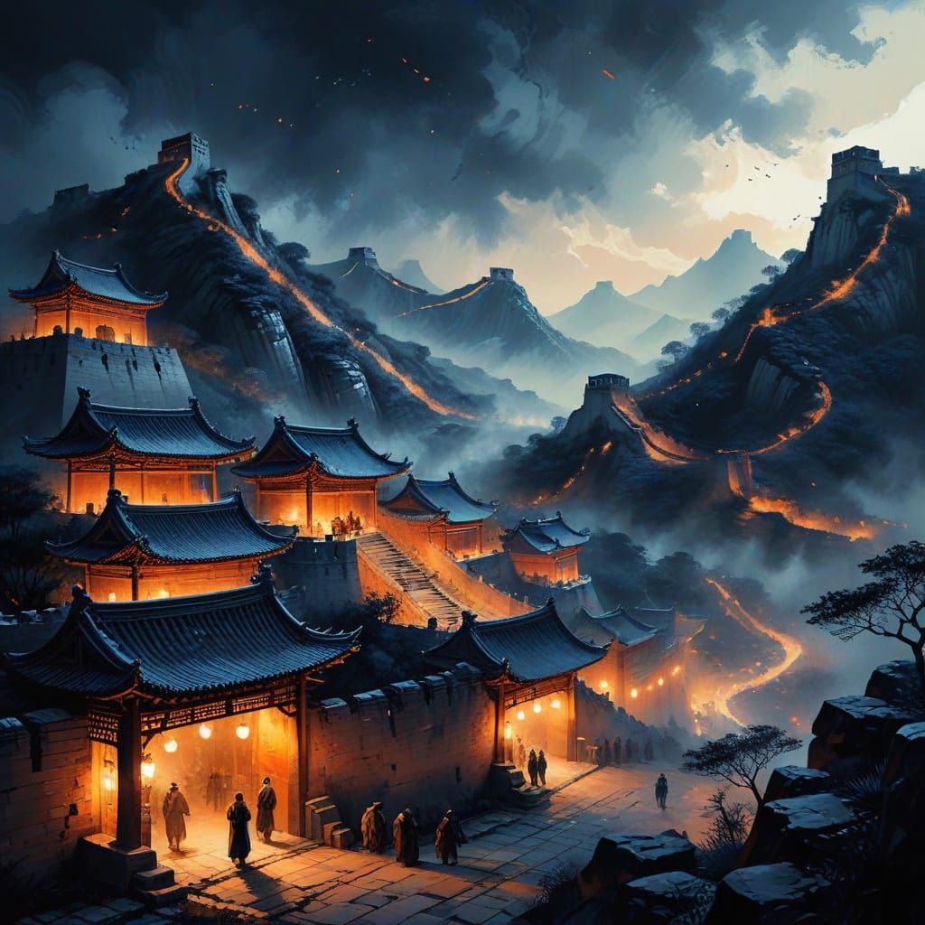 Great Wall Book Fair with Projected Books