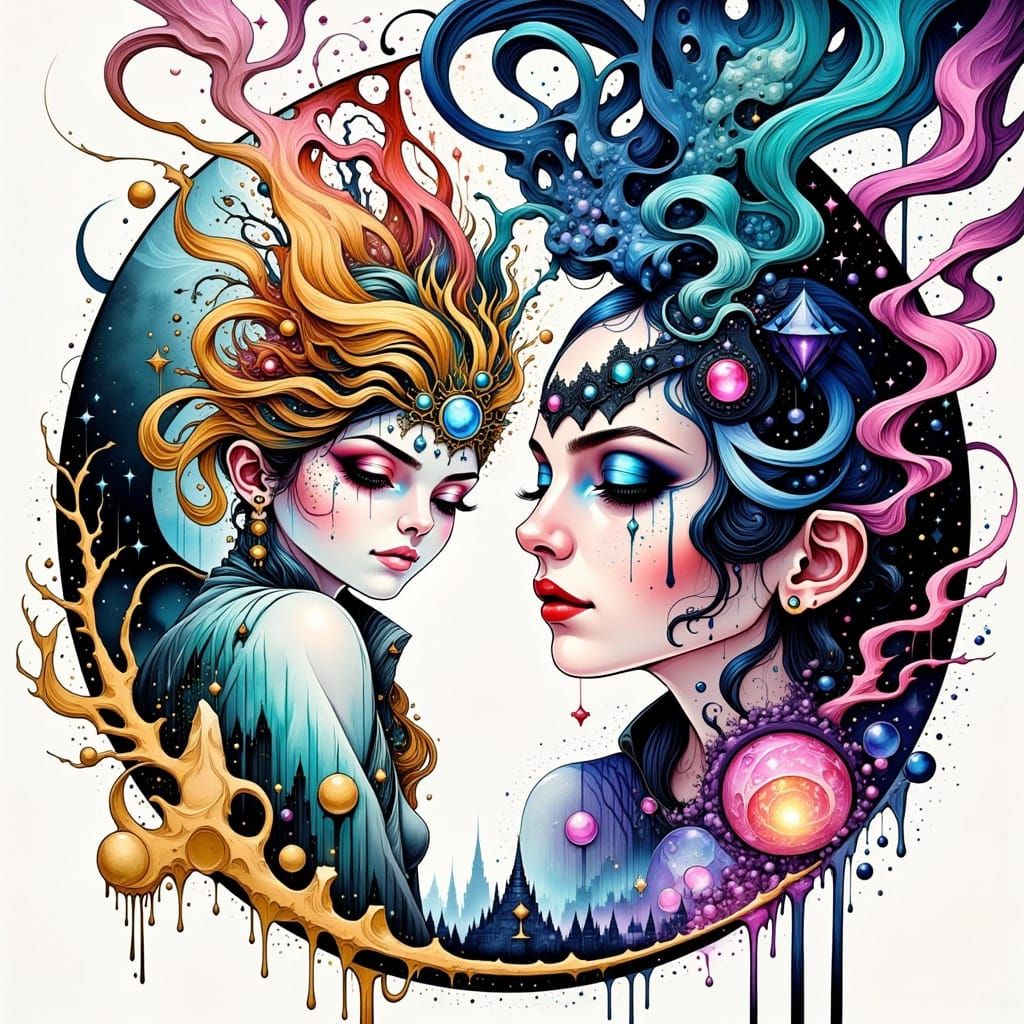 Ethereal Metallic Slime Battles Majestic Mimic in Whimsical ...