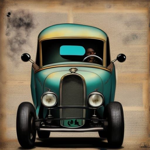 Jay Leno Drives Stanley Steamer in Rat Fink Style