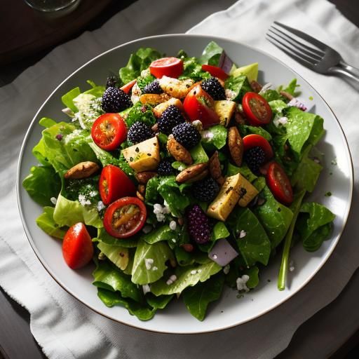 Hyperrealistic Salad with Intricate Details in HDR