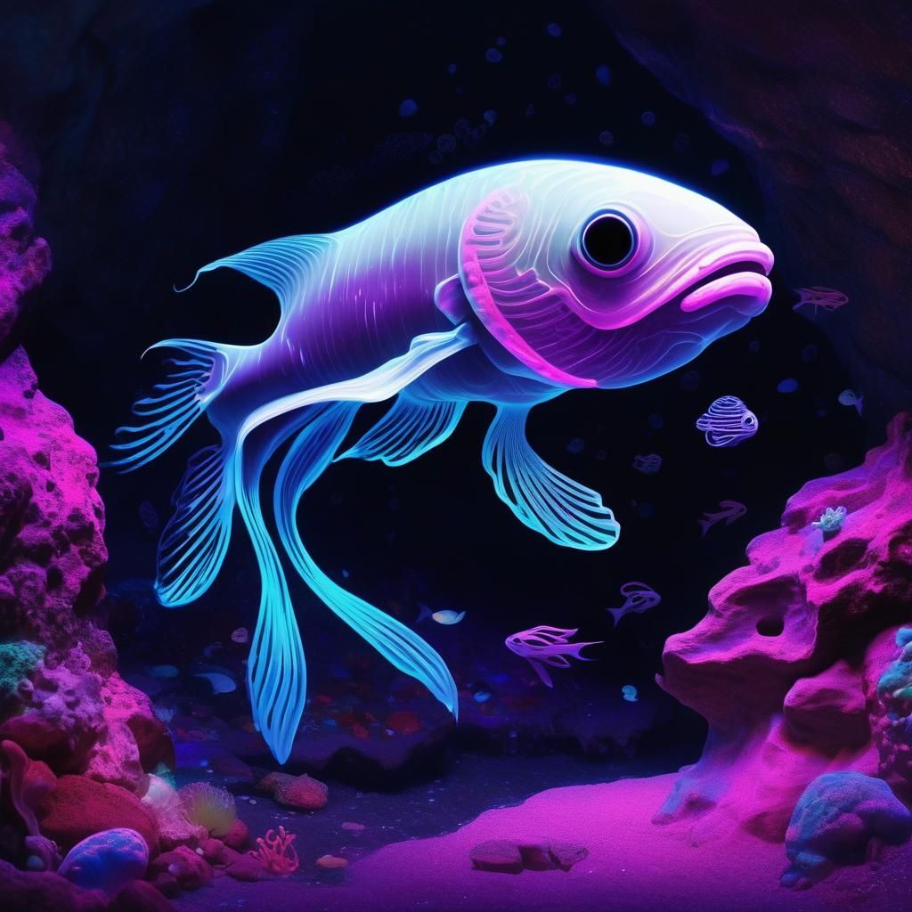 Alien Exoplanet: Bioluminescent Deep-Sea Creatures