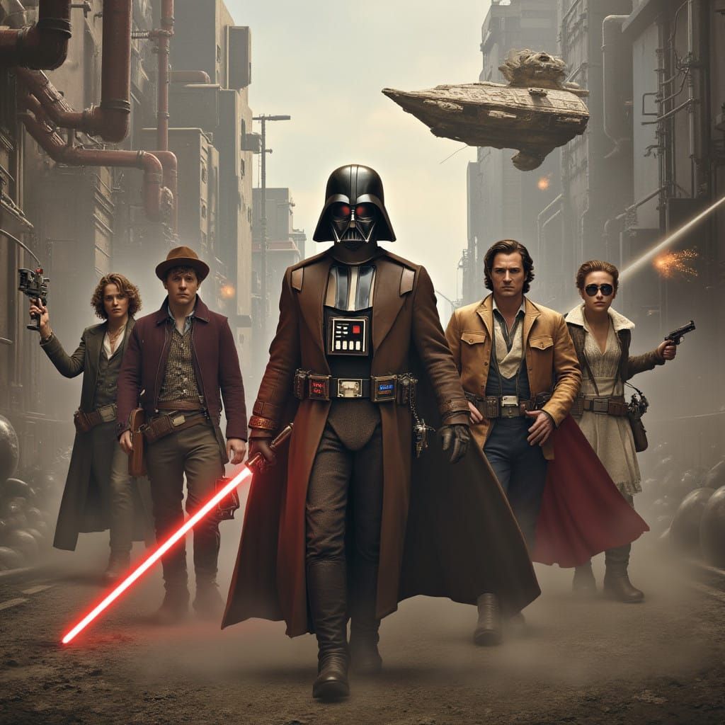 Star Wars Heroes Unite in Steampunk Metropolis with Superman
