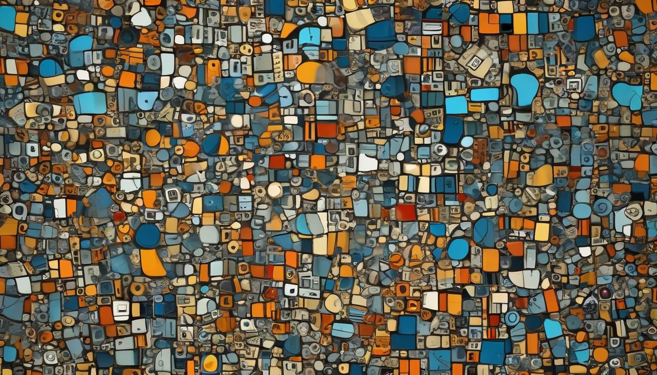 Abstract Art: Golden Hour Scene with Complementary Colors