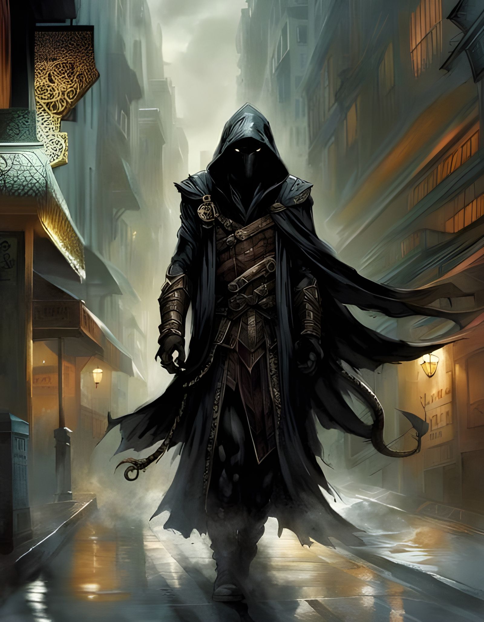 Mysterious Cobra-Humanoid Assassin in Mist