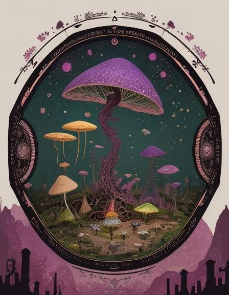 Solarpunk Jigsaw Puzzle in Low-Poly Vector Art