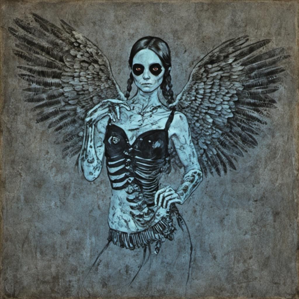 Abstract Wings Fingers Eyes AI Art