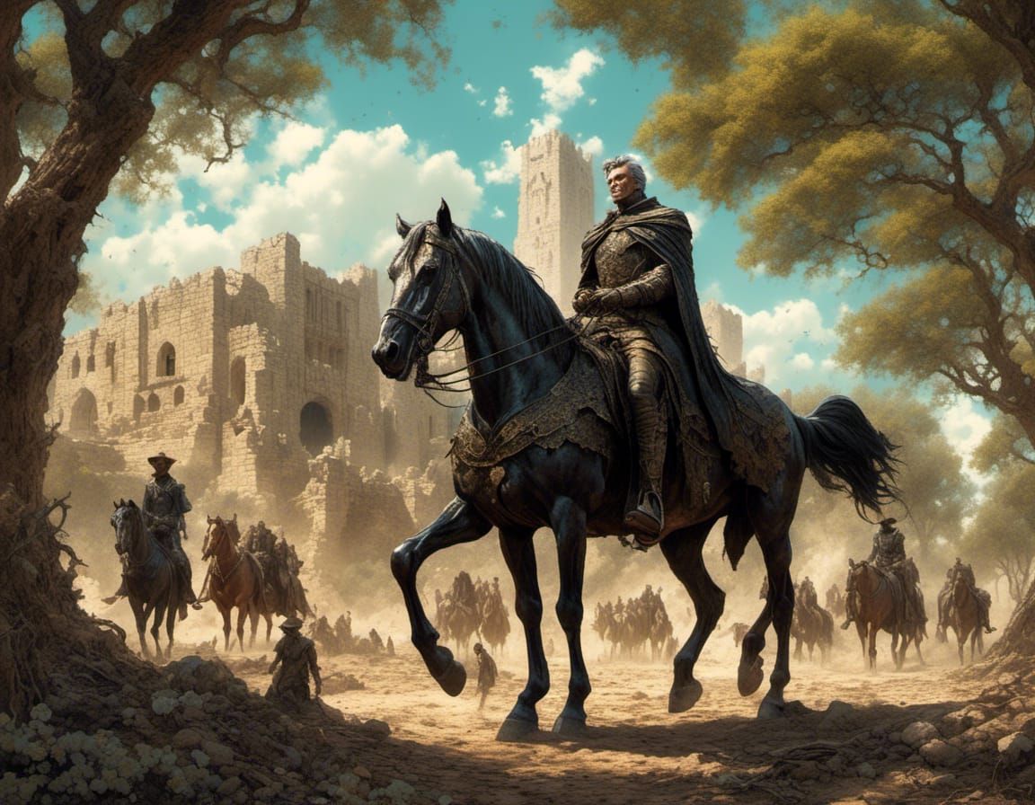 Frankenstein Rides at The Alamo: Comic Book Art