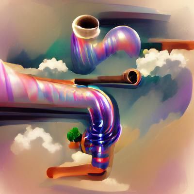 Surreal Pipe Dream Fantasy Landscape