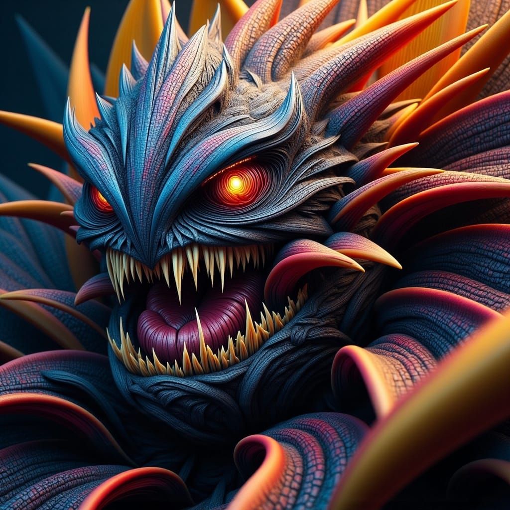 Hyper-Detailed Dark Fantasy Creature in Graphic Novel Style