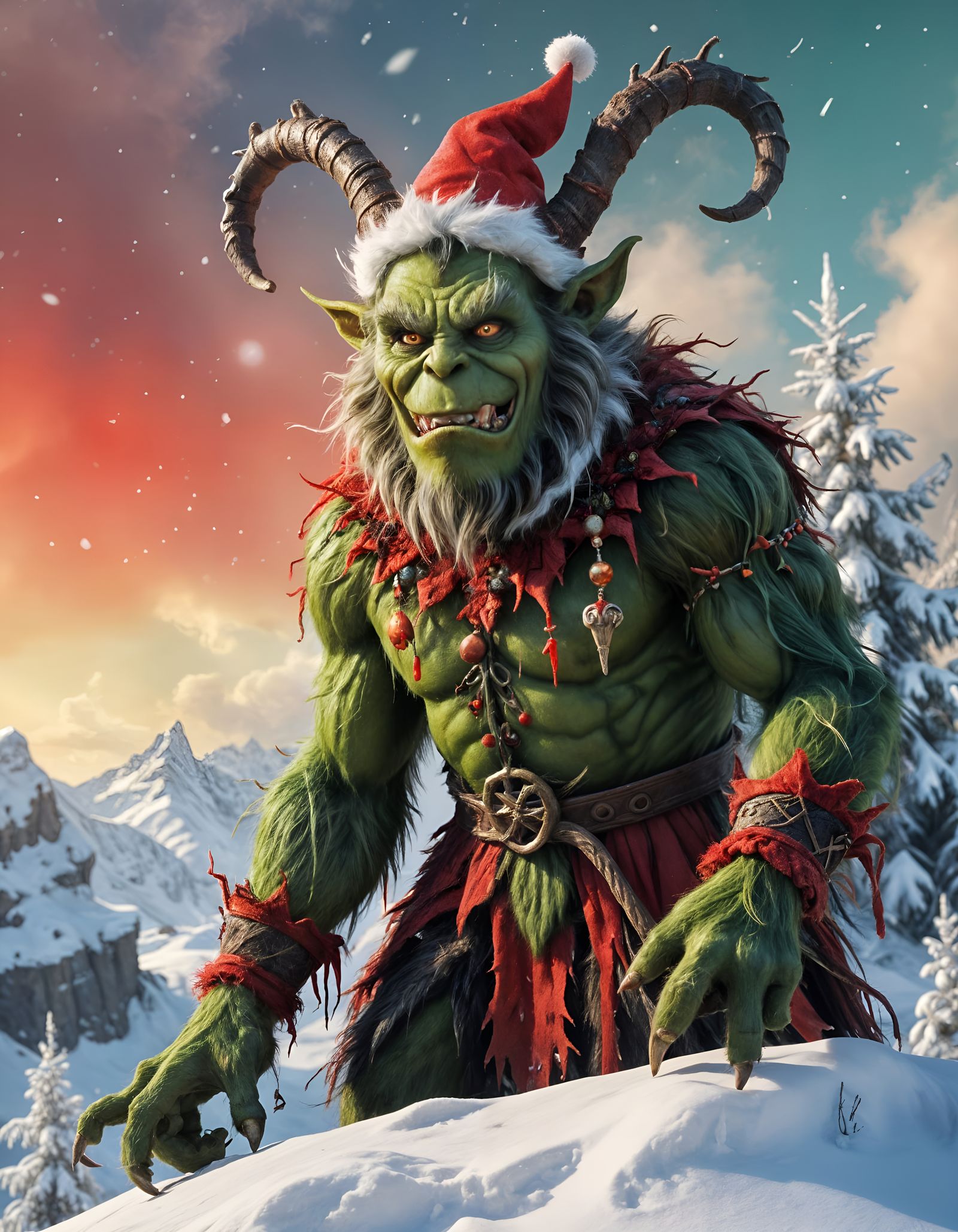 Krampus as the Grinch