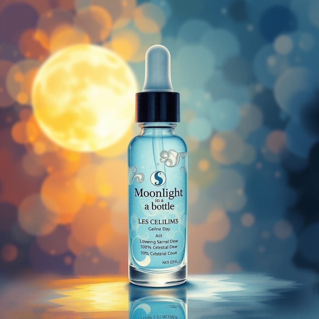 Ethereal Glass Vial Glows with Celestial Dew