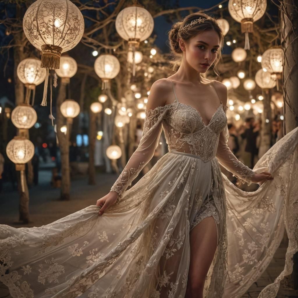 Festival of Lights: Dancer in Silk and Lace