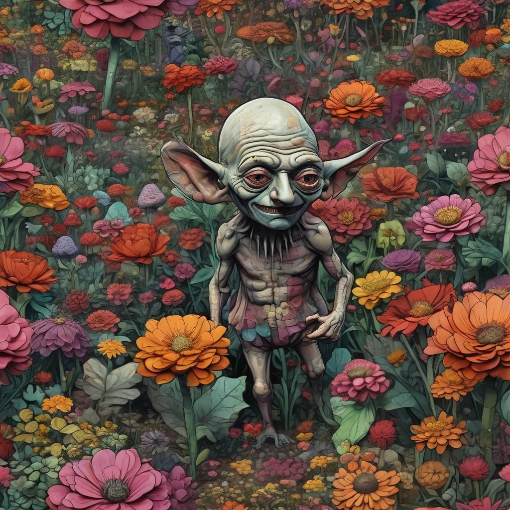 Goblin's Dreamscape: A Surreal Organicpunk Garden