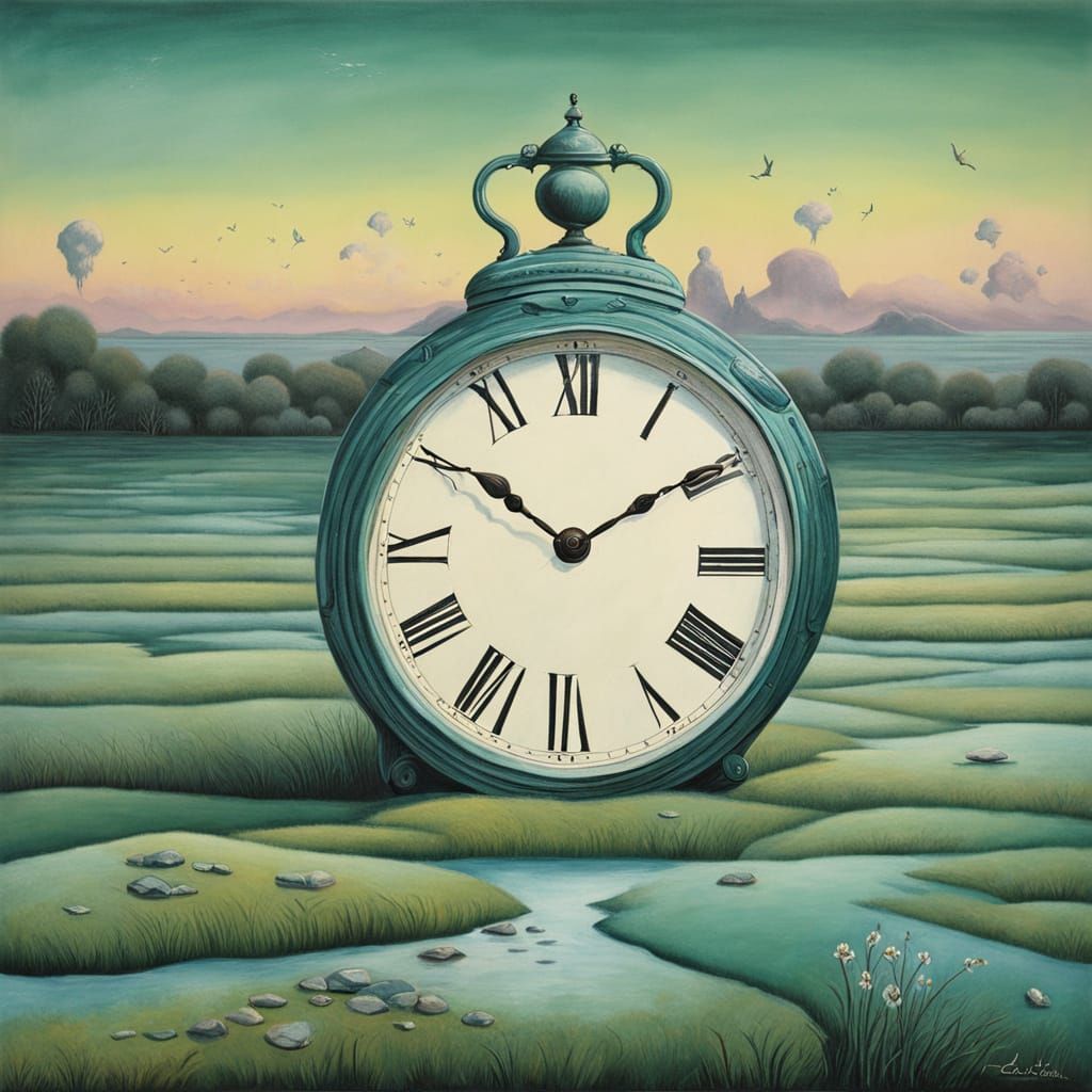 Surreal Morning Landscape with Spectral Dawn Fingers