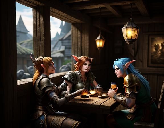 Goblins Enjoying Cocktails: 3D Game Cinematic