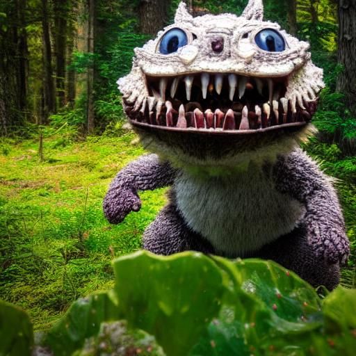 Smiling Monster-Critter in Natural Setting: High-Resolution ...