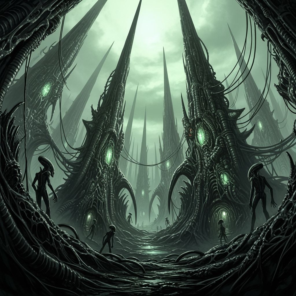 Grimdark Biomechanical Landscape