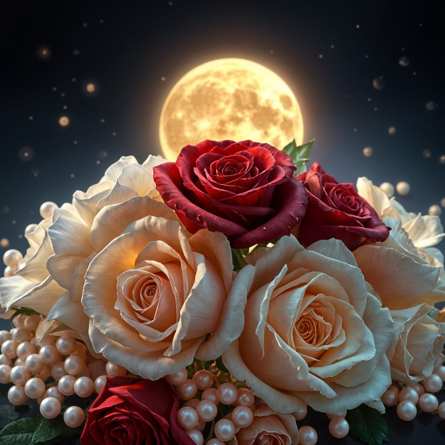 Luminous Lunar Bloom in Splendid Color