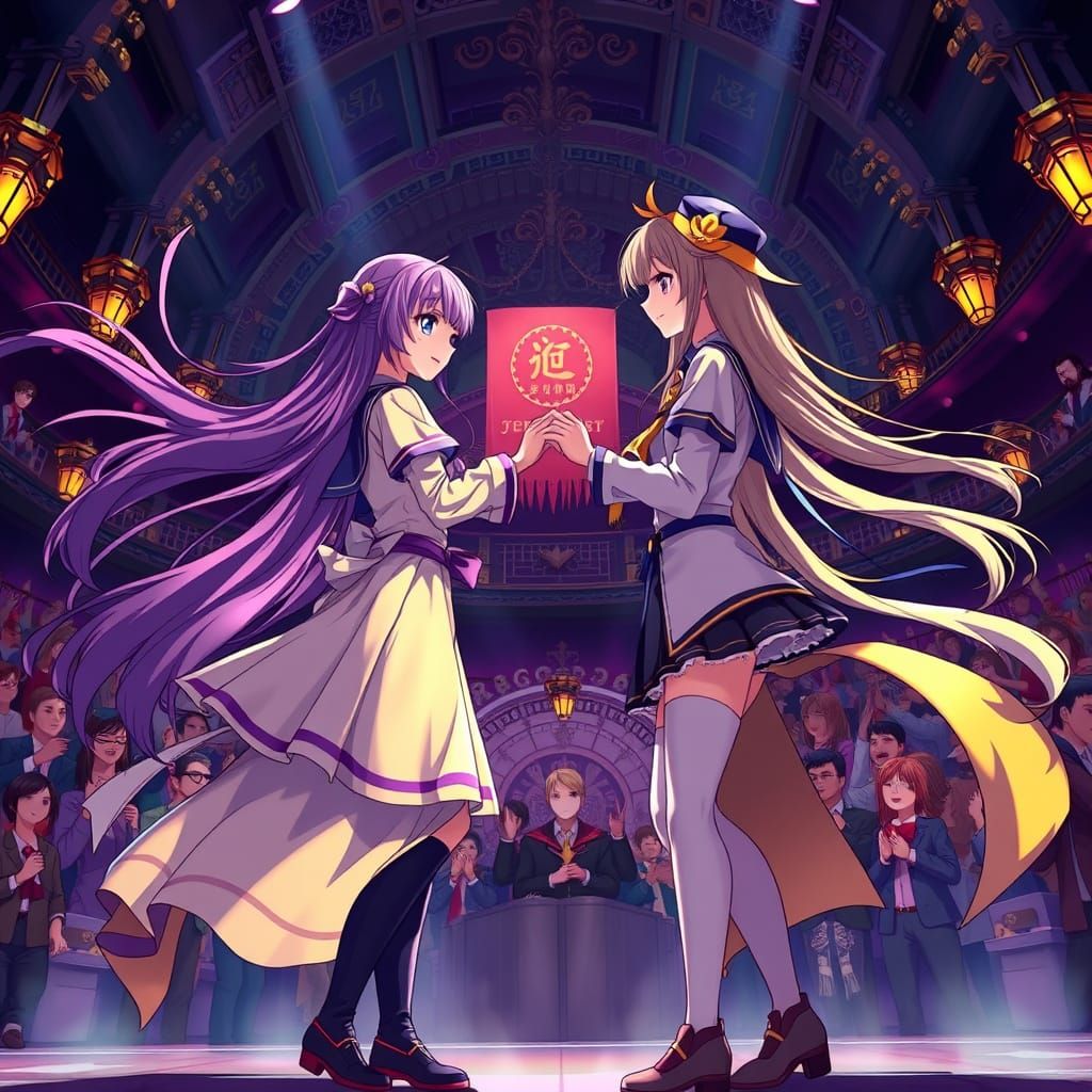 Anime Schoolgirls Reunion in Fantasy Emporium