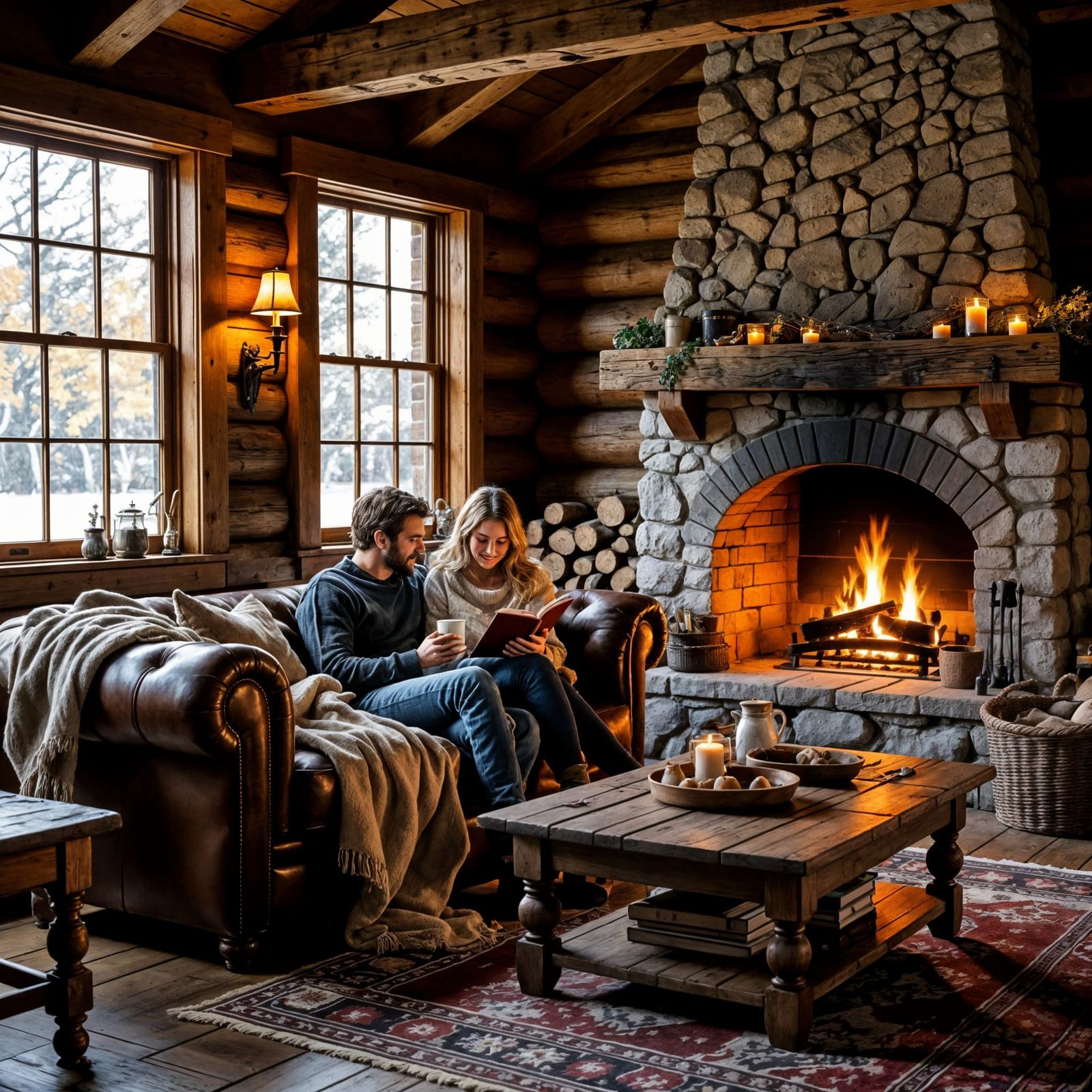 Cozy Cabin Romance in Dutch Golden Age Style