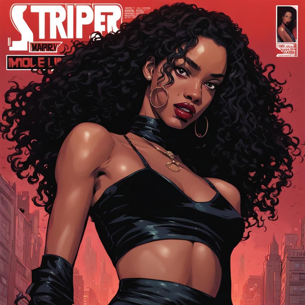 Vampire Woman in Comic Book Style