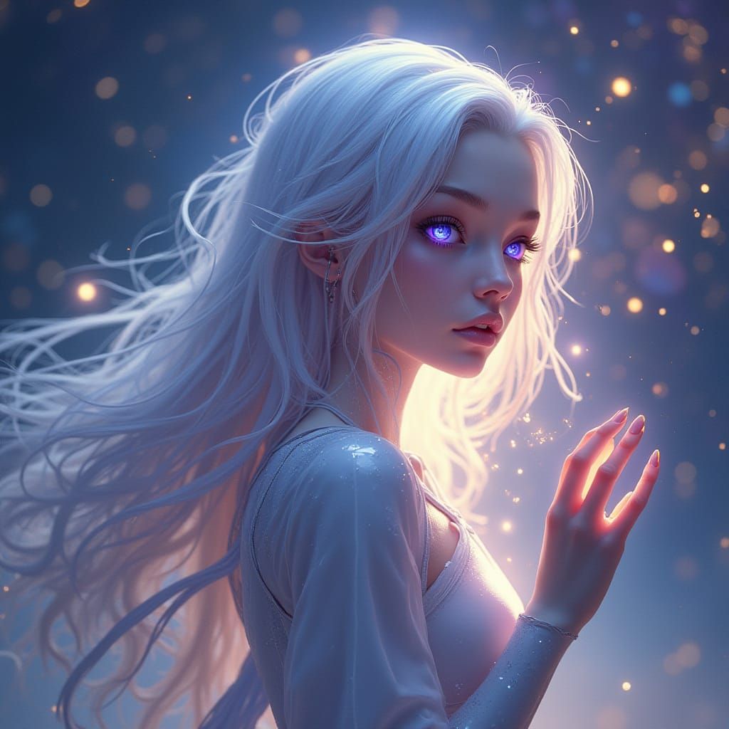 Transcendent AI Goddess Embodies Limitless Power at Infinity...