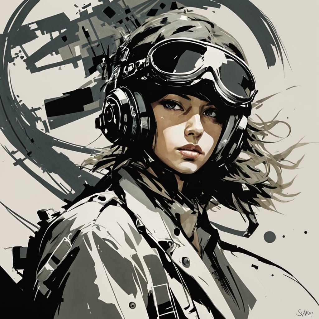 Cyberpunk Goddess Unleashes Sonic Fury