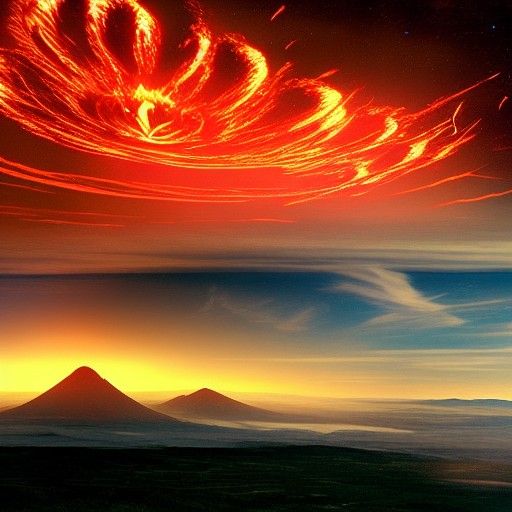 Mount Doom's Fiery Descent in Lord of the Rings