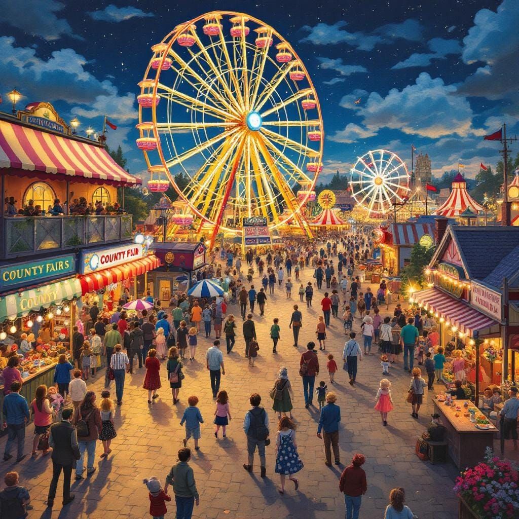 Whimsical County Fair in Storybook Style