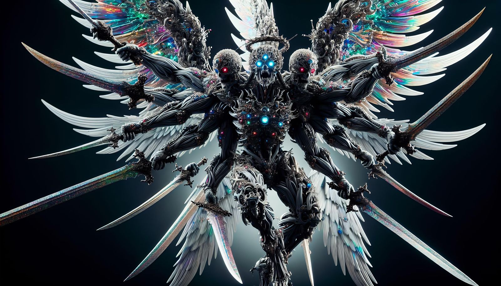 Four-Armed Angel Construct Lunging at Viewer