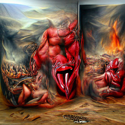 Burning Image Generated by AI