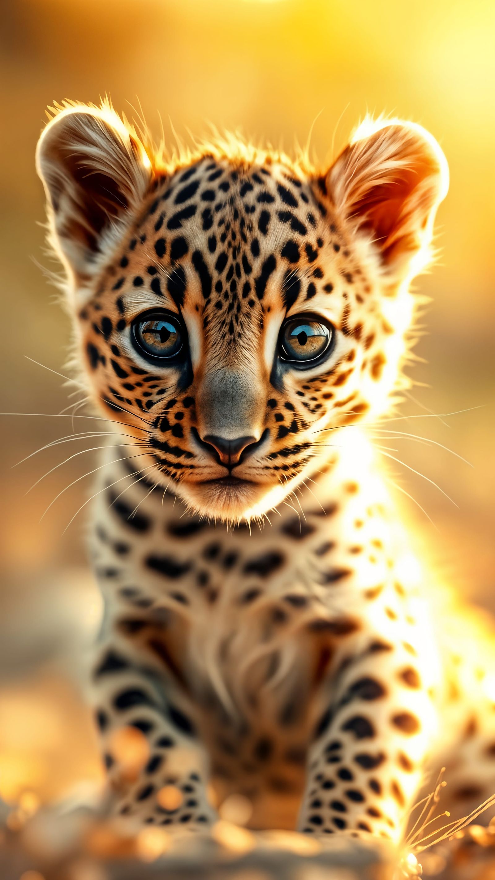 Dreamy Baby Leopard with Soft, Glowing Fur