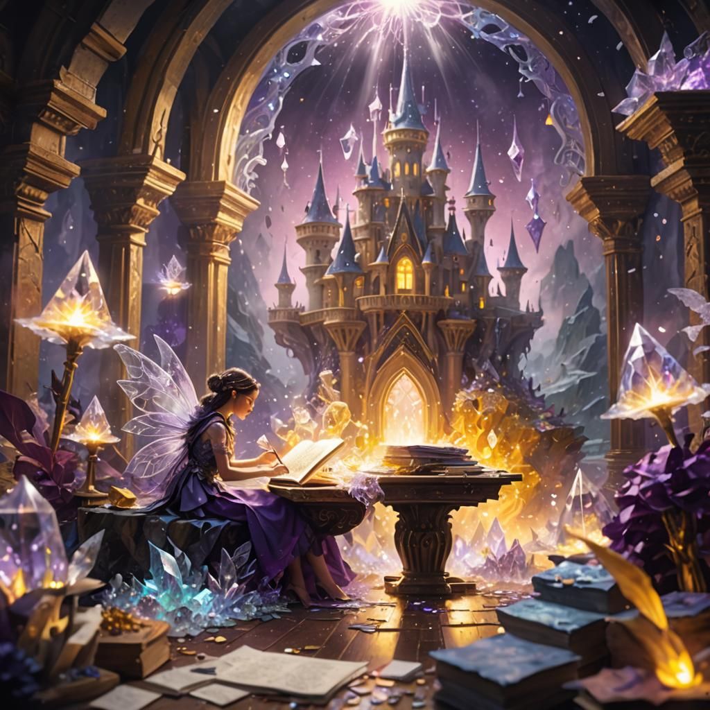 Magical Dark Fantasy Artist Creates Crystal Fairy World