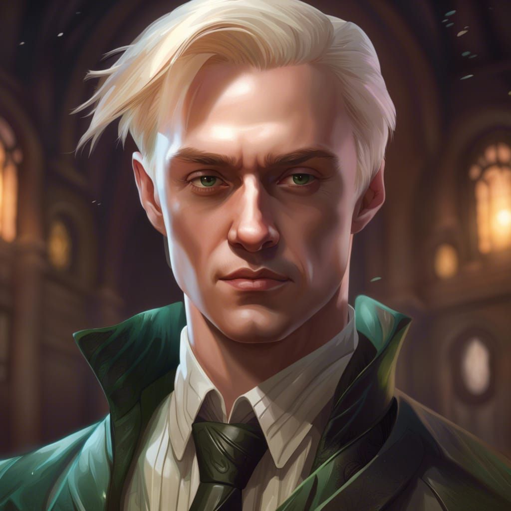 Draco Malfoy Portrait in Artgerm Style