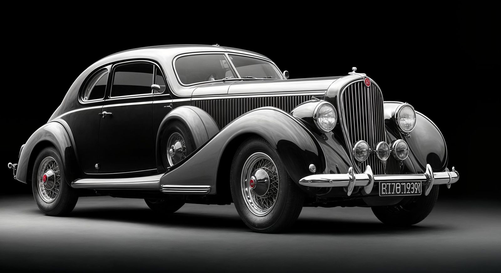 Classic 1937 Fastback Coupe with Silver Details
